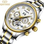 KINYUED Brand Two-Tone Gold Silver Case Automatic Movement Solid Stainless Steel