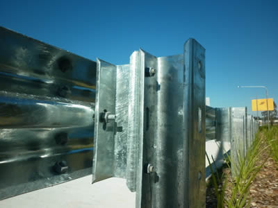 Q235 Guardrail Parts Highway Barrier Galvanized Offset Blocks For Guardrail System