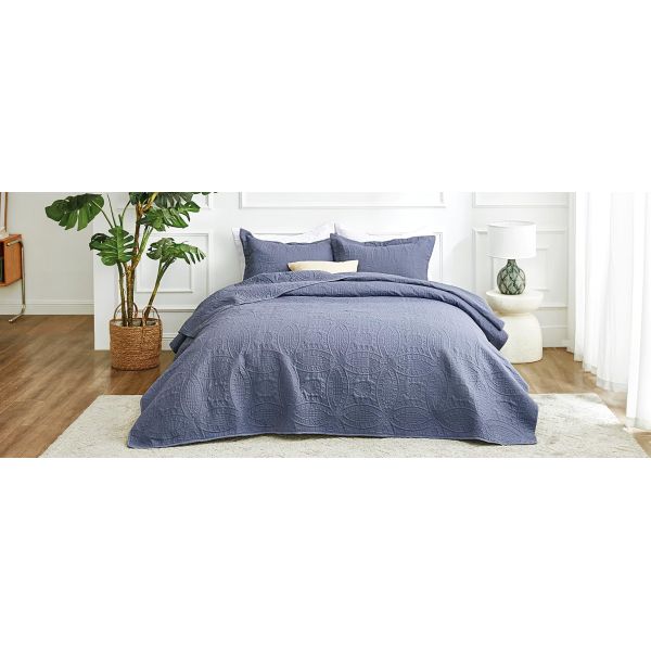 3 Piece King Size Bedspreads Soft Summer Quilt Microfiber 100% Polyester