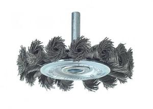 Wholesale High Performance Twist Knot Wire Flat Brush 75mm With 6mm Shaft from china suppliers