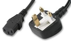 Wholesale Copper Conductor British UK Power Cord Black Color Plugs Monitor / PC from china suppliers