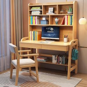 Wholesale Shengwei Furniture Solid Wood Bookshelf Integrated Computer Desk Table from china suppliers