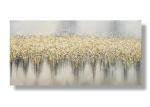 Hand Painted Gold Foil Painting Abstract Canvas Wall Art For Interior Decoration