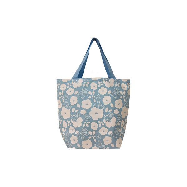 Recycled 600D Poly Tote Bags Full Printed With PP Webbing Handles