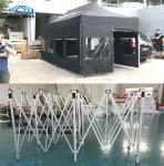 Large Foldable Canopy Tent Hexagon Aluminum Profiles Clear Windows