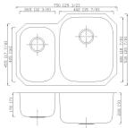 Quiet Performance Double Bowl Kitchen Sink For For Hotel / Restaurant / Home