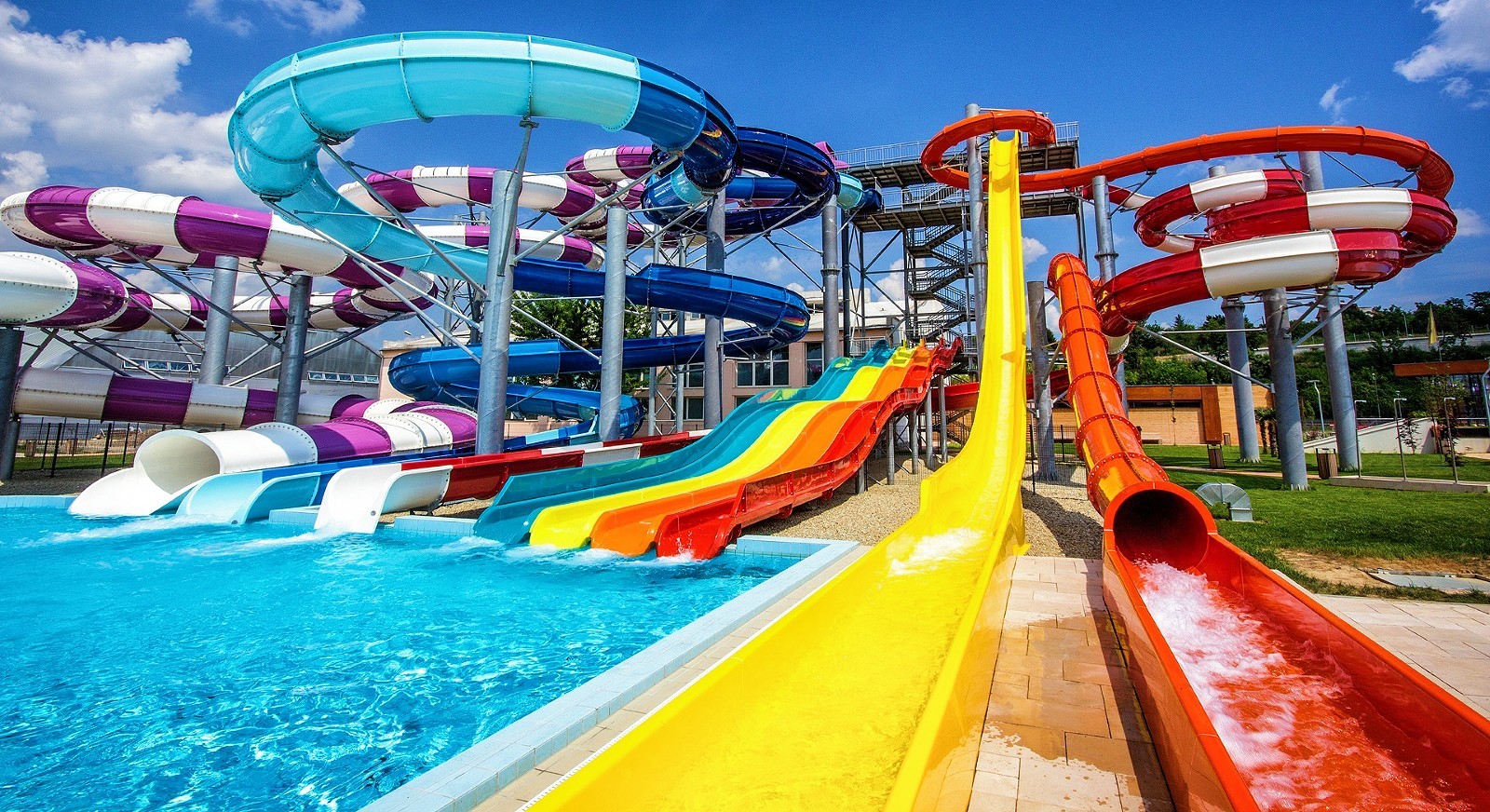 Game Water Amusement Rides Manufacturers Water Park Equipment Fiberglass Slide For Home
