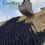 Black HDPE Geocell 200mm Height 445mm Welding Space For Slope Revetments