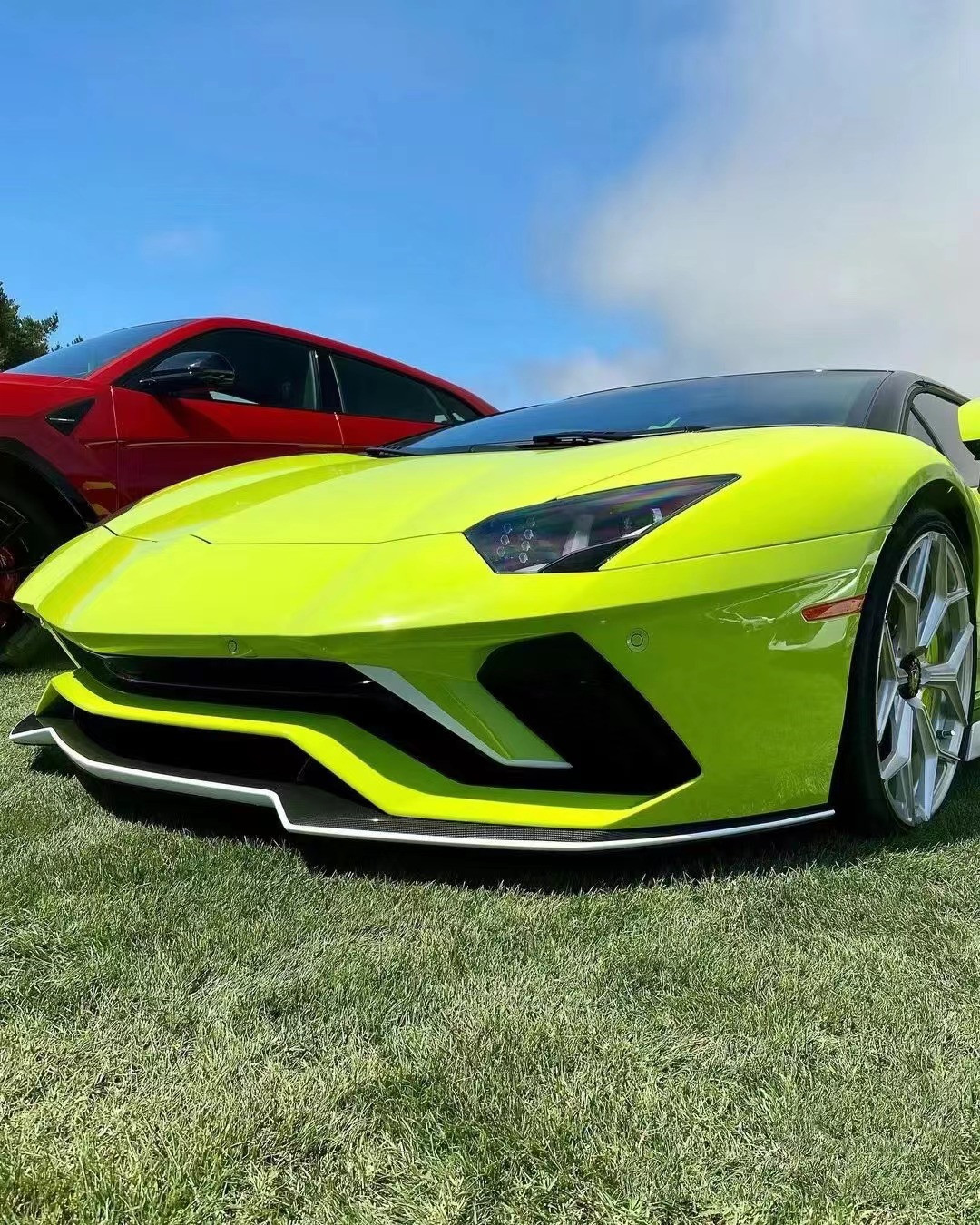 For Lamborghini Aventador LP700 Carbon Fiber Body Kit LP740 Style Front and Rear Bumper Spoilers