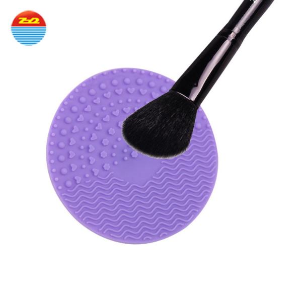 Custom Wholesale Silicon Makeup Brush Cleaning Mat Cleaner Pad Cosmetic Portable