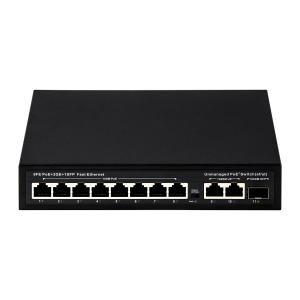 Wholesale Unmanaged POE Switch 8 PoE 10/100Mbps + 2 LAN 100/1000Mbps + 1SFP 100/1000M For CCTV from china suppliers