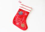 Personalized Christmas Stockings , Red Embroidered Christmas Stocking