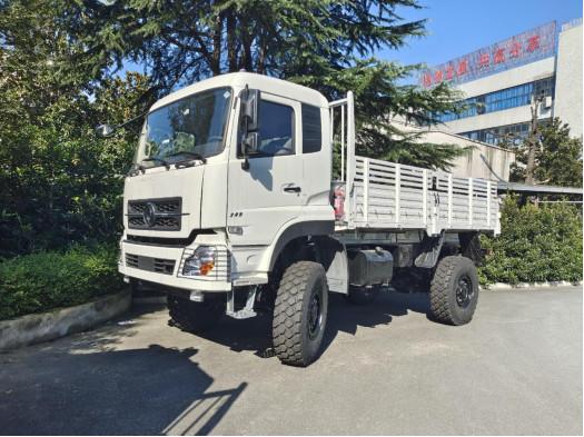 4x4 Cargo Truck Dongfeng Fence Lorry Truck Leaf Spring 10 Tons Loading Bad Road