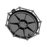 ICMQ Circular Manhole Cover , D400 Manhole Cover Round Eight Angle Road And hard