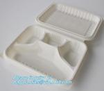 100% Biodegradable sugarcane pulp Lunch disposable Box bagasse food container
