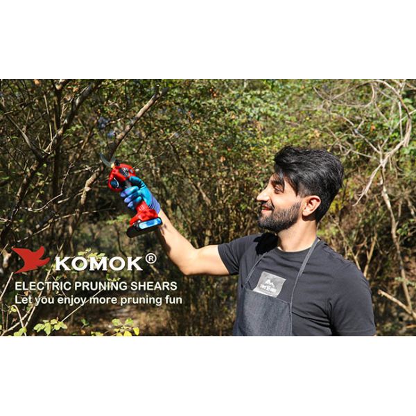 KOMOK 21V Battery Power Shears , Electric Garden Scissors For Precision Trimming