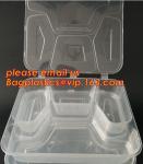 High-transparently Safe Square Disposable Food Custom Plastic Lunch Box,storage