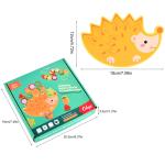Wooden Stacking Balance Building Block Toys Cartoon Animal Hedgehog Fruit Blocks
