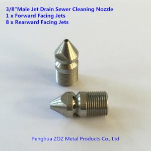 Wholesale 3/8&quot;M Pressure Washer Jet Wash Drain Cleaning Nozzle 1 Forward 8 Rear from china suppliers
