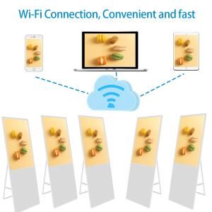 Wholesale 43 Inch Portable Digital Signage Floor Stand Lcd Advertising Player Multilingual from china suppliers