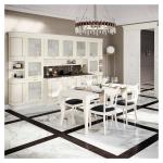 Solid Wood European Kitchen Cabinets with Custom-made Design and Flat Edge