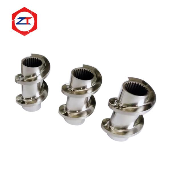 ZSE75 Co Rotating Twin Screw Extruder Spare Parts HRC58 - 62 Hardness Pellet