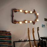 Metal Water Pipe Filament Bulb Wall Lights 50/60 Hz For Restaurant Bedroom