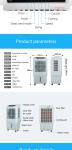 Wall Mounted 3 In 1 Evaporative Air Cooler 2500m3/h Airflow 115W