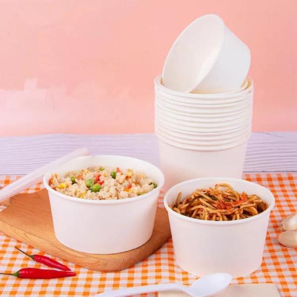 24oz White Heavy Duty Containers Food Storage Containers With Vented Lids Paper