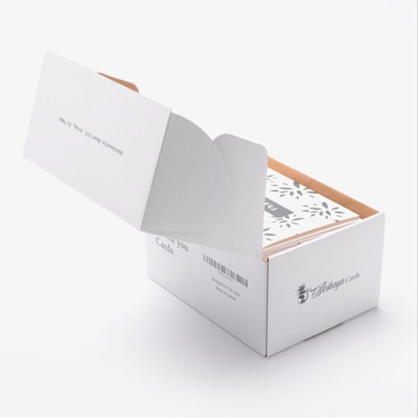 White Cardboard Packaging Box Small protective varnish for retail