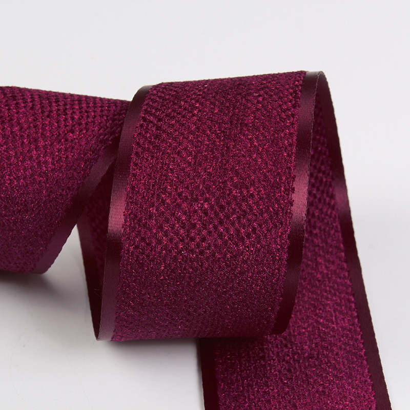 Korea Polyester Cotton Velvet Ribbon 10mm-40mm Green Velvet Wired Ribbon
