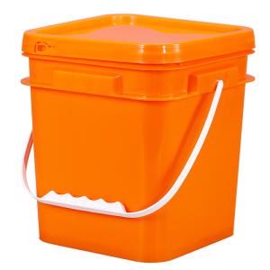 Wholesale 5L Square Food Grade High Density Polyethylene Bucket Organizer Custom Printed Plastic from china suppliers
