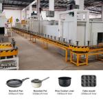 Aluminum Die casting pot pan cookware production line forged cookware coating