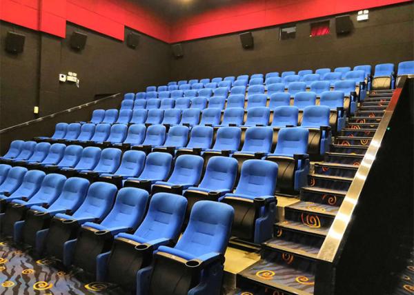 Fashionable Public Theater Seating With Wooden Writing Pad Foldable Cinema