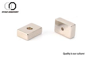 Wholesale Sintered Permanent Countersunk Magnets Block N52 NdFeB Magnet With Center Hole from china suppliers