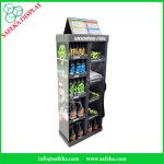 2 tier printing supermarket floor display stand corrugated health products