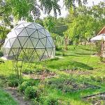 Giant Geodesic Dome Tent Camping PVC Fabric Aluminum Alloy Frame