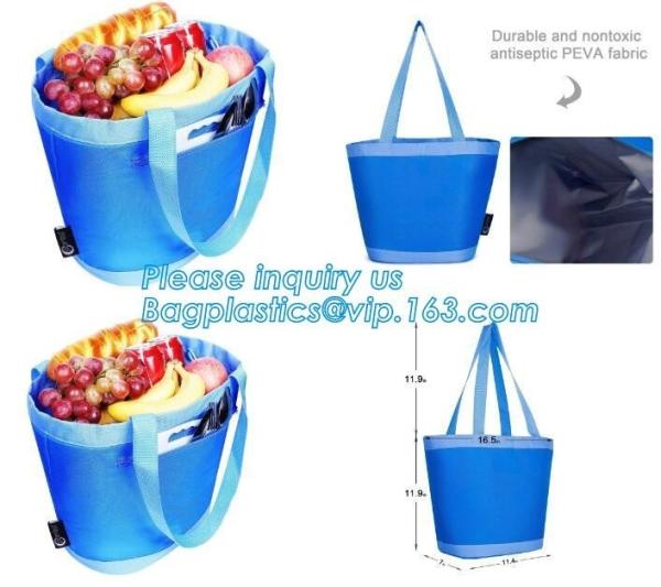 promotional 16 cans insulated cooler tote bag outdoor picnic lunch freezable bag