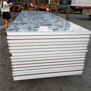 Wholesale EPS sandwich wall panel 1150-50-0.426mm sandstone steel sheet up and wood grain down from china suppliers