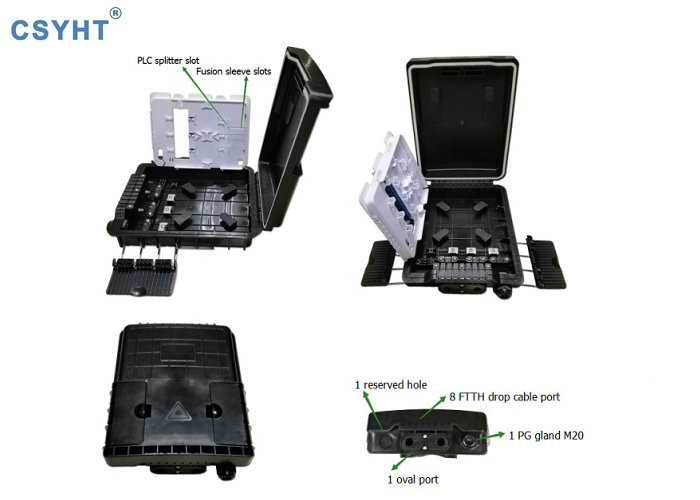 Small Size FTTH Fiber Optic Terminal Box 8 Ports PP Impact Resistant Plastic
