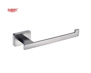 Wholesale Zinc Wall Mounted Bathroom Accessories single toilet roll paper holder gun metal clssical rectangle design OEM ODM from china suppliers