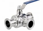 2 Inch 3 Ball Stainless Steel Sanitary Valves L Type With Clamp Weld Thread