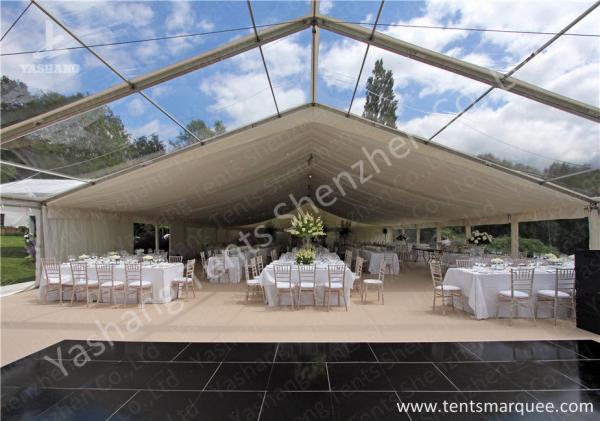 Clear Top and Wall Cover Hard Aluminum Alloy Frame Wedding Tent Structure Water Resistant