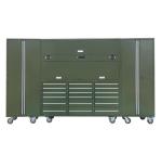 Heavy Duty Rolling Tool Box 144 Inch 18 Drawer Black and Green Tool Chest with