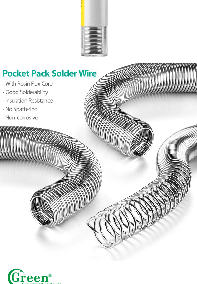 0.8mm Rosin Core Solder 63 / 37 Pocket Pack Welding Wire SGS Certificated