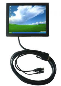 China 8 Inch Metal Cover HL-807B VGA Monitor with Touch Screen for IPC Industrial PC Display on sale