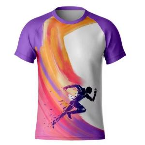 Wholesale 100% Polyester Full All Over Sublimation Printed T Shirts Running Sport Tshirt Quick Dry from china suppliers