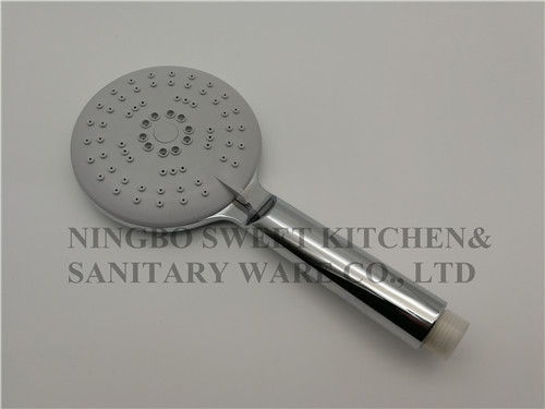 chrome plating shower head hand shower set round overhead shower rain shower ABS bathroom shower