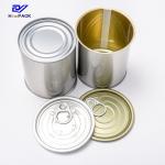 Peel Off Opening Round Tin Can D73x85mm Tin Packaging For Food