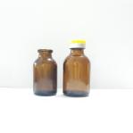 Industrial Medicine 100ml Glass Bottle With Rubber Stopper And Glass Caps